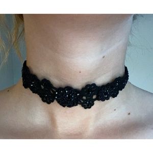 Forever 21 black lace choker necklace